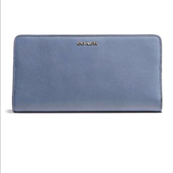 Coach Handbags - Coach Skinny Continental Wallet Cornflower blue